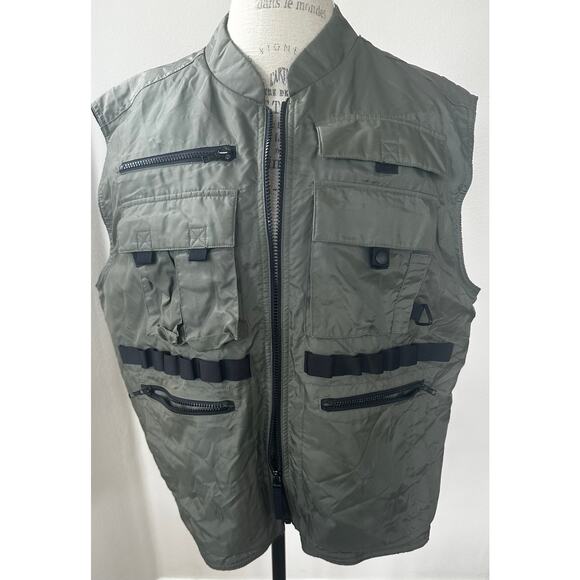 Structure US M20 Men's Vest Fishing Hunting Cargo Size L khaki green Size L - Picture 4 of 8